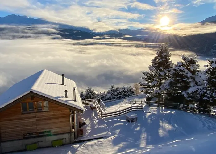 Alpstuga La Pourvoirie - 4 Vallees - Thyon-les Collons, 10 Pers, A 200 M, 4 Parkings, Vue Fantastique ! Hérémence